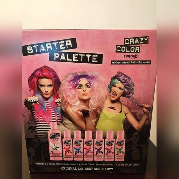 Crazy color semi-permanent starter pallet 6 colors plus toner - Picture 1 of 4